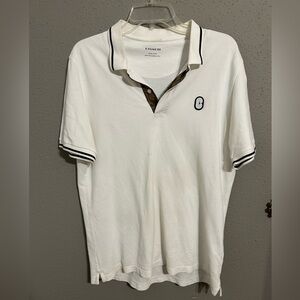 Coach White Polo Shirt for Men. Size Medium.